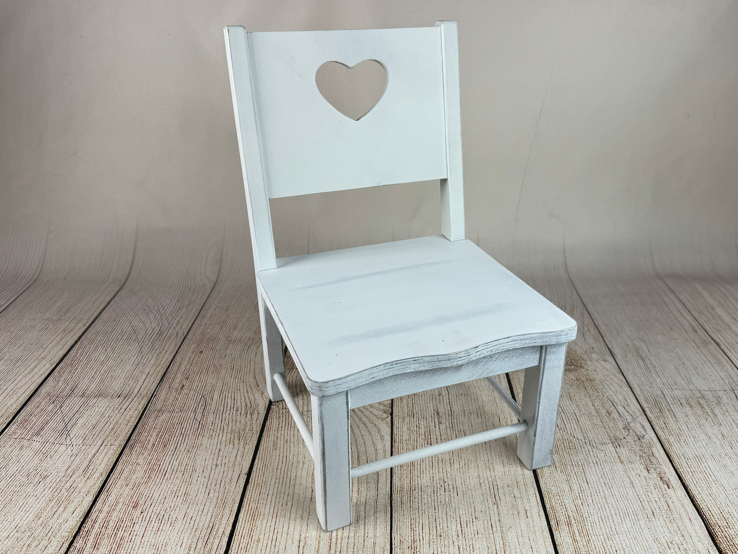 Small Wooden Harlow Chair - Heart Center (AS IS ITEM #01)