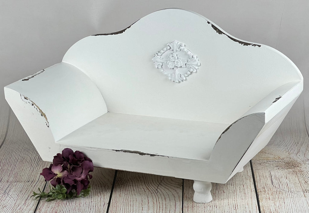 Wooden Bench - Model 1 - White