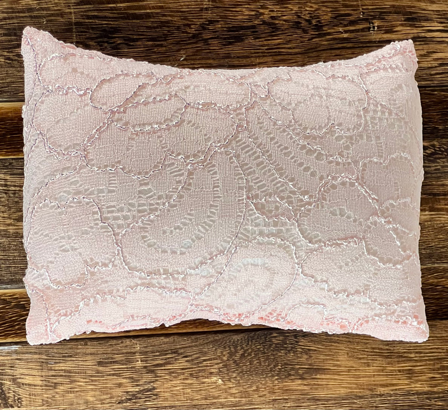 SET Lace Pants w/ Mini Pillow and Headband - Light Rose