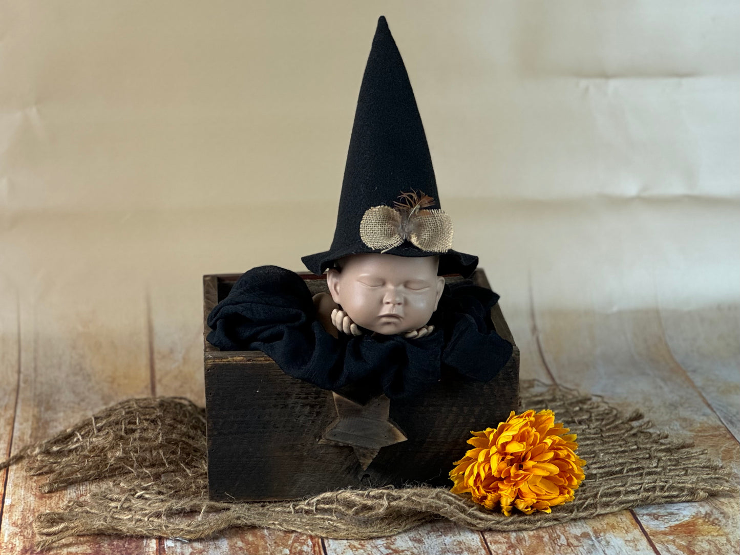 Baby Witch Hat - Jute Bow