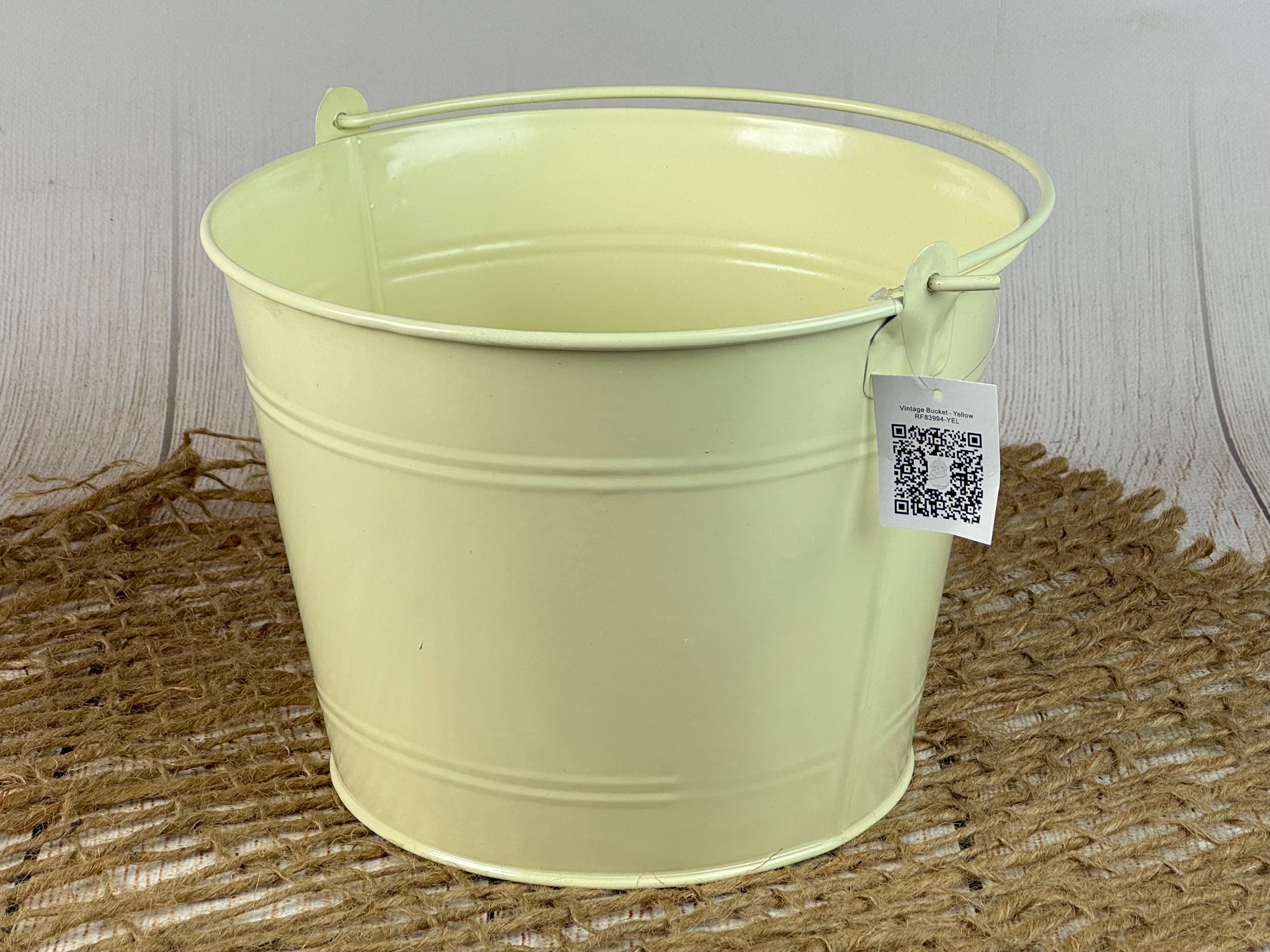Vintage Bucket - Yellow (AS IS ITEM #2)