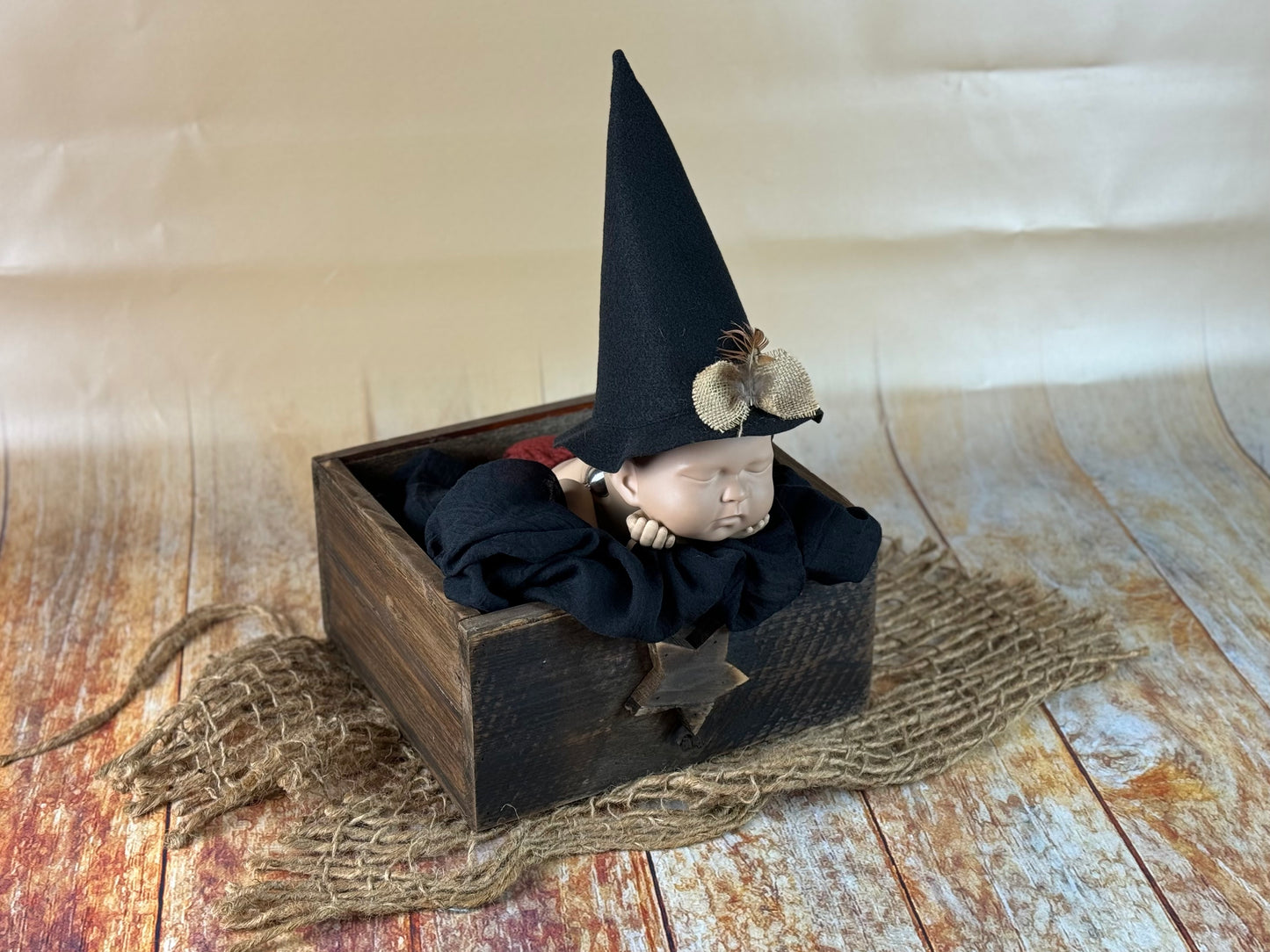 Baby Witch Hat - Jute Bow