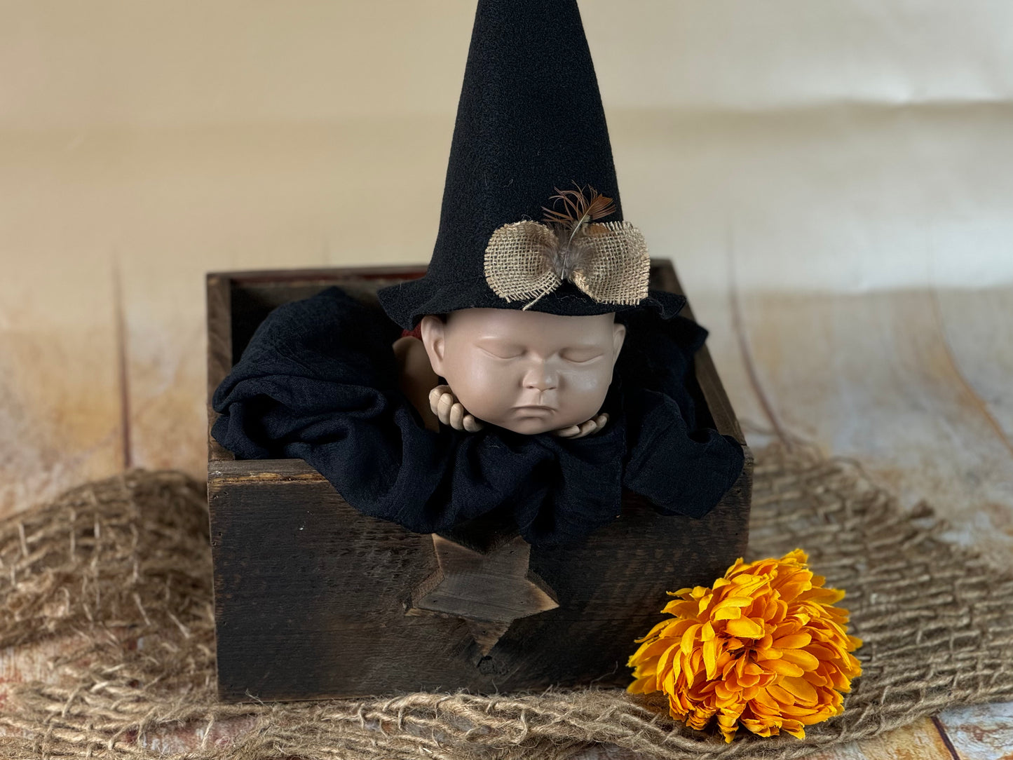 Baby Witch Hat - Jute Bow