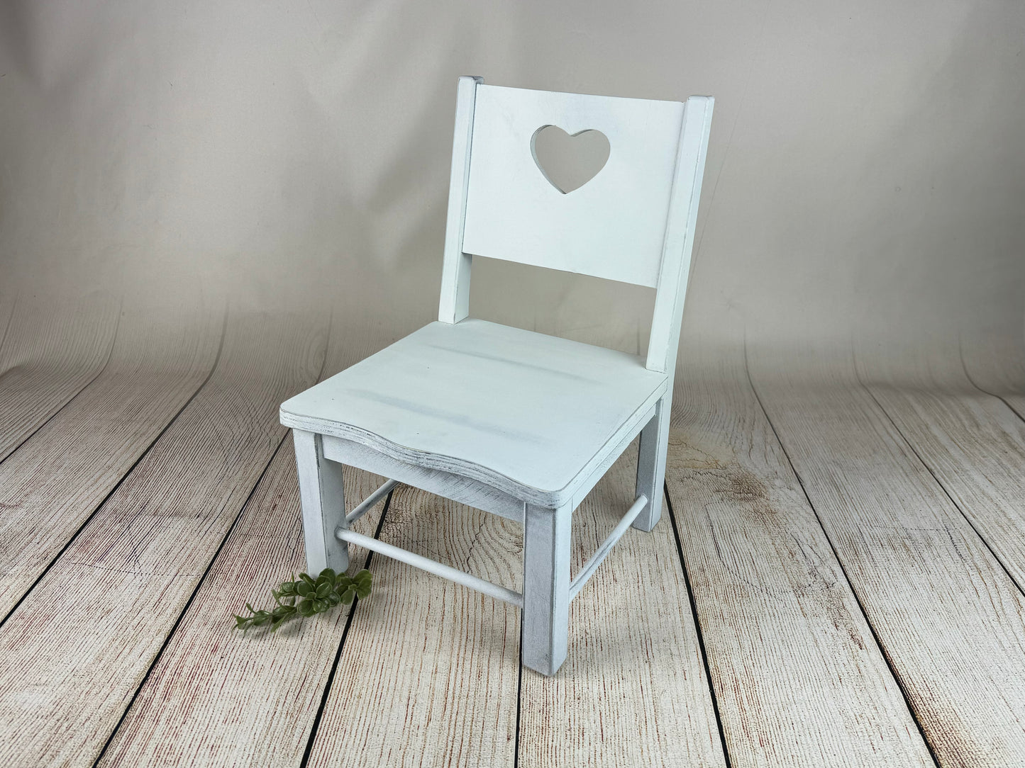 Small Wooden Harlow Chair - Heart Center (AS IS ITEM #01)