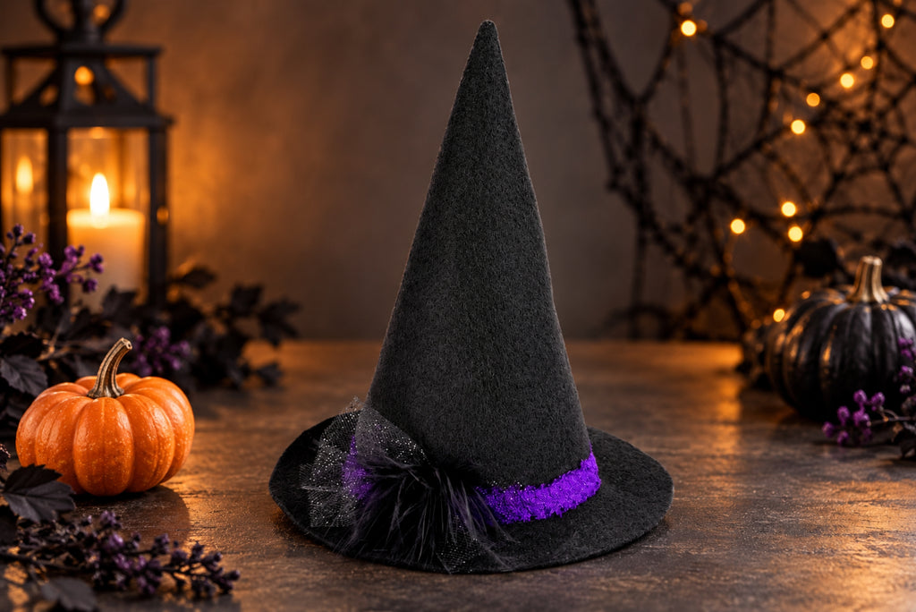 SET Baby Witch Hat and Pants - Plum