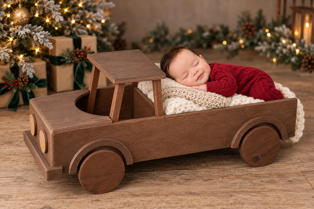 Rustic Pickup Truck - Brown