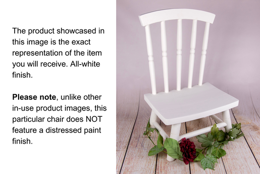 Wooden Windsor Chair - ALL White