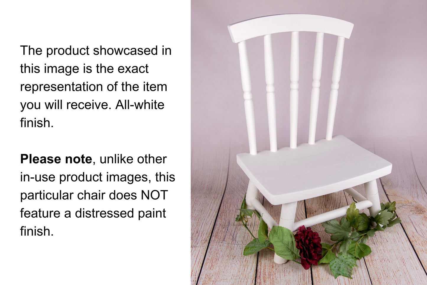 Wooden Windsor Chair - ALL White