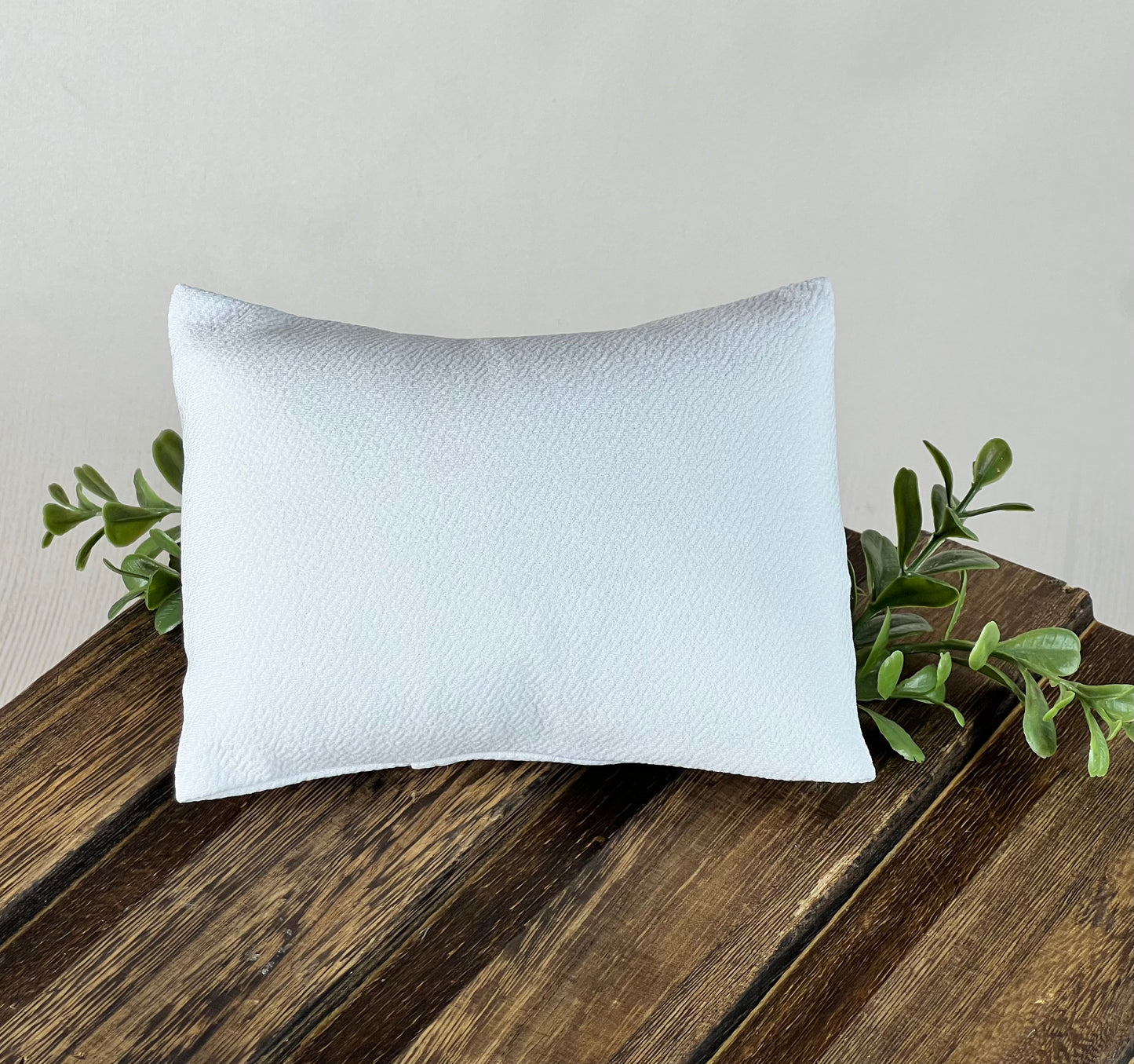 Mini Pillow with Cover - Textured - White
