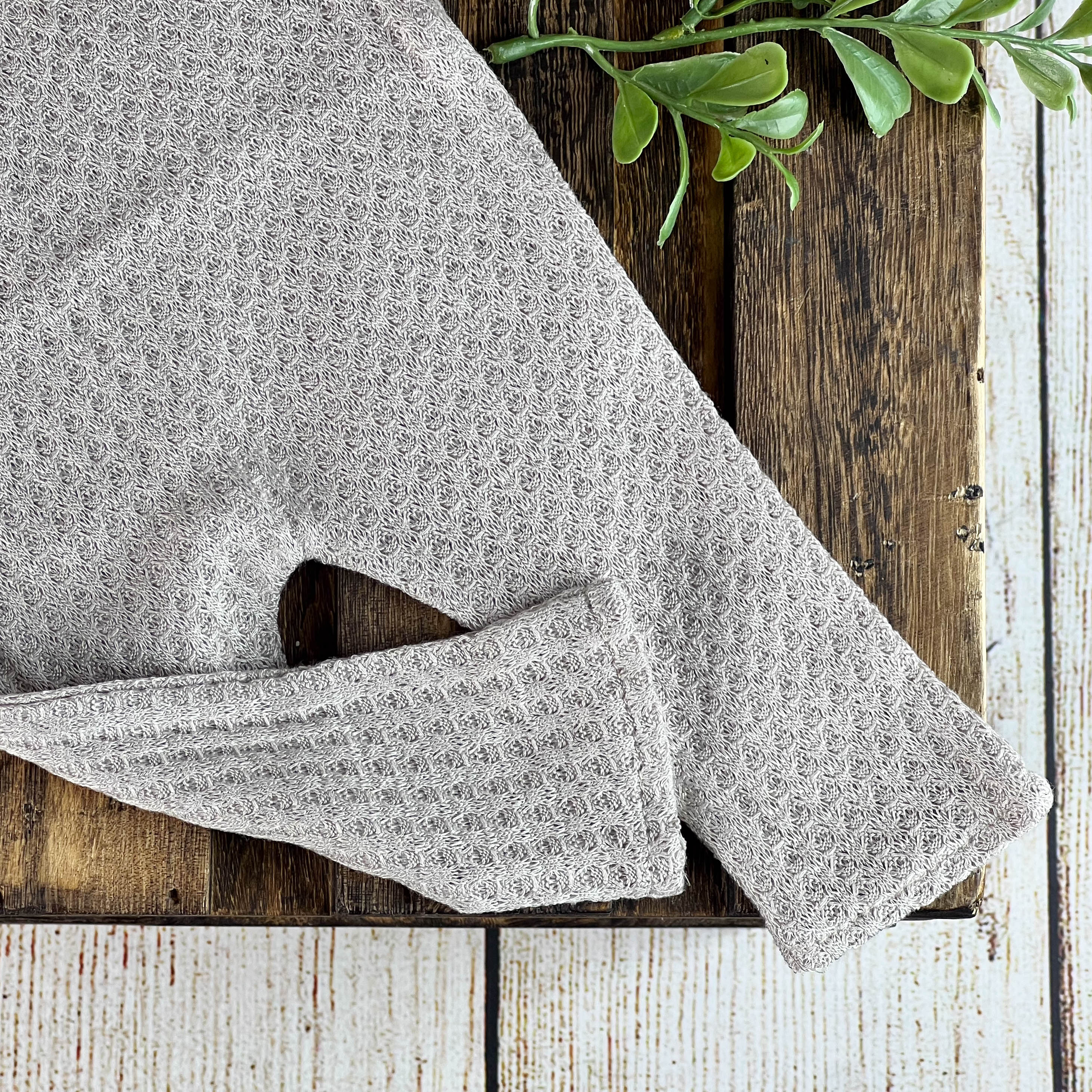 Open Foot Pajamas - Perforated - Brown Stone