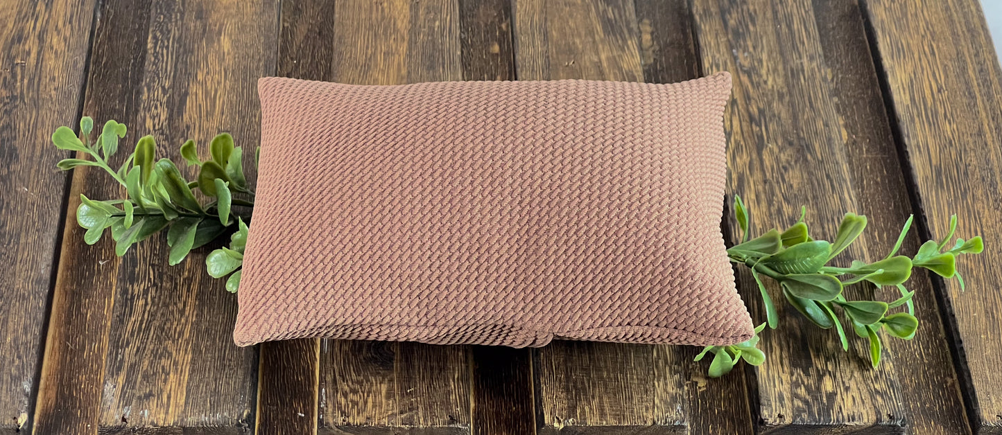 Mini Pillow with Cover - Textured - Coffee