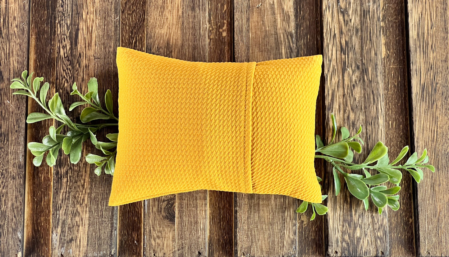 Mini Pillow with Cover - Textured - Gold