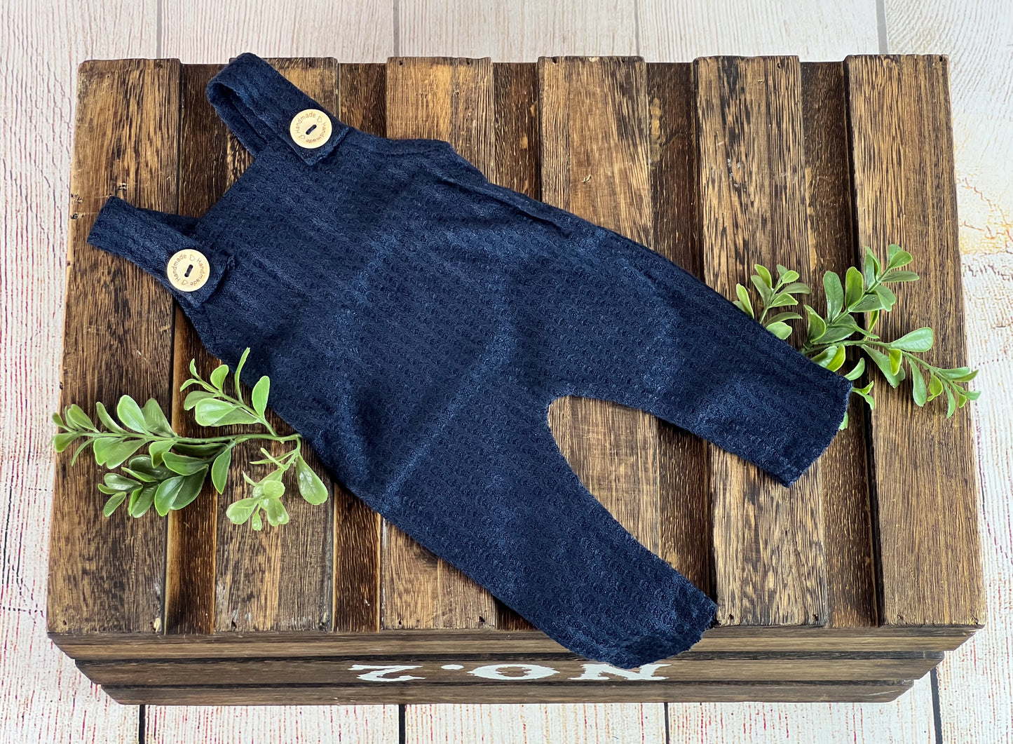 Overall with Buttons - Perforated - Navy