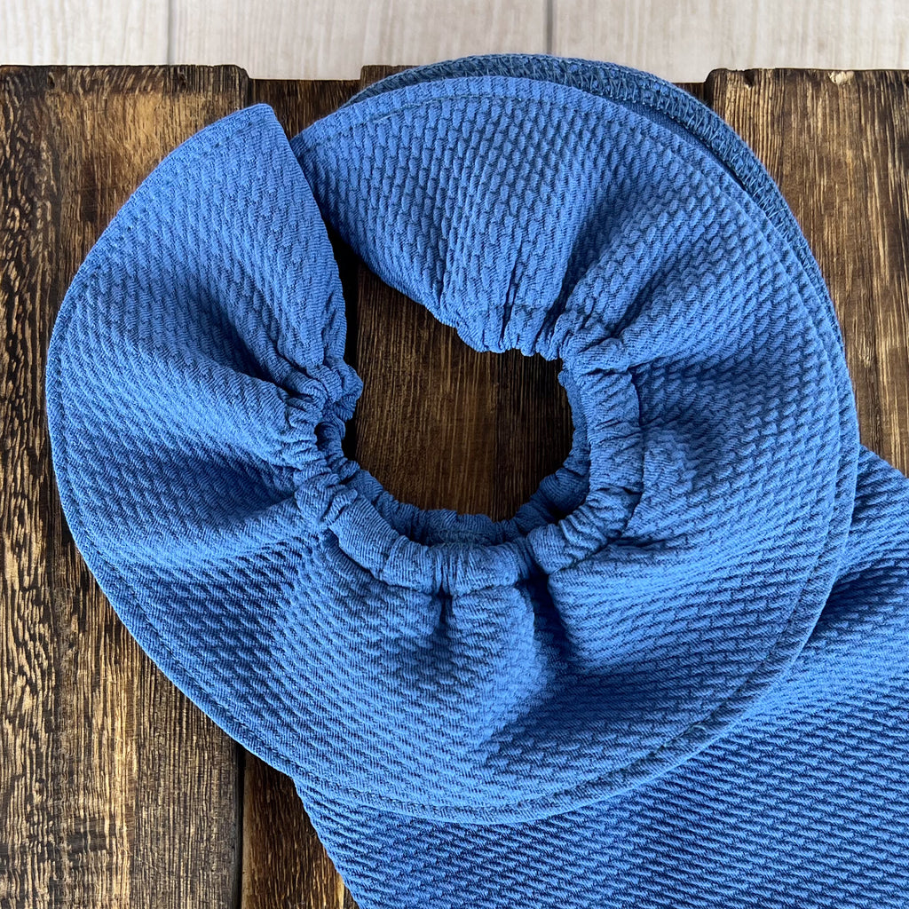 Ruffled Sleeveless Bodysuit - Textured - New Denim