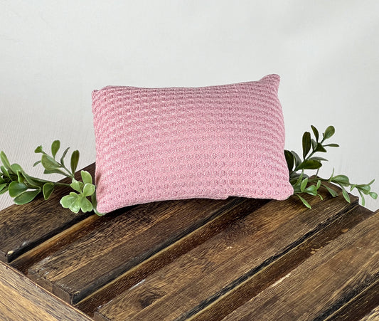 Mini Pillow with Cover - Perforated - Light Mauve