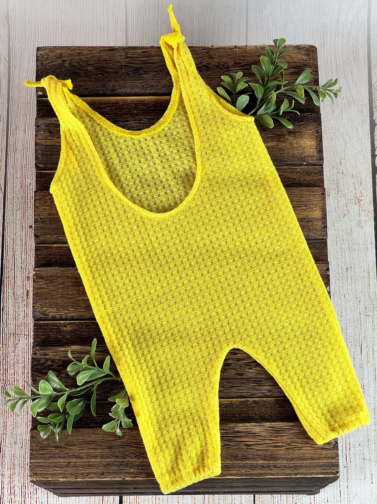 Adjustable Jumpsuit - Perforated - Yellow
