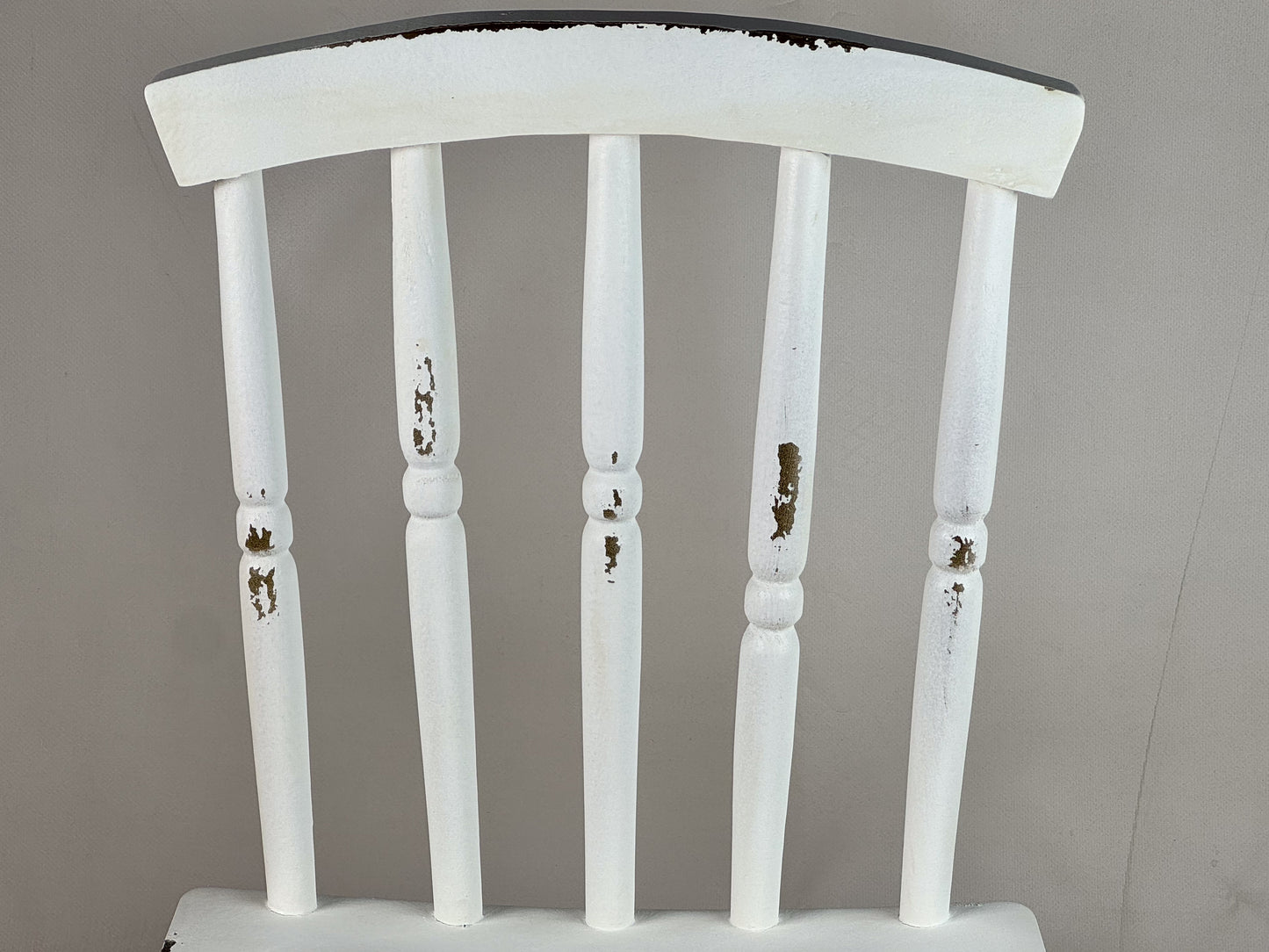 Wooden Windsor Chair - White (AS IS ITEM)-2