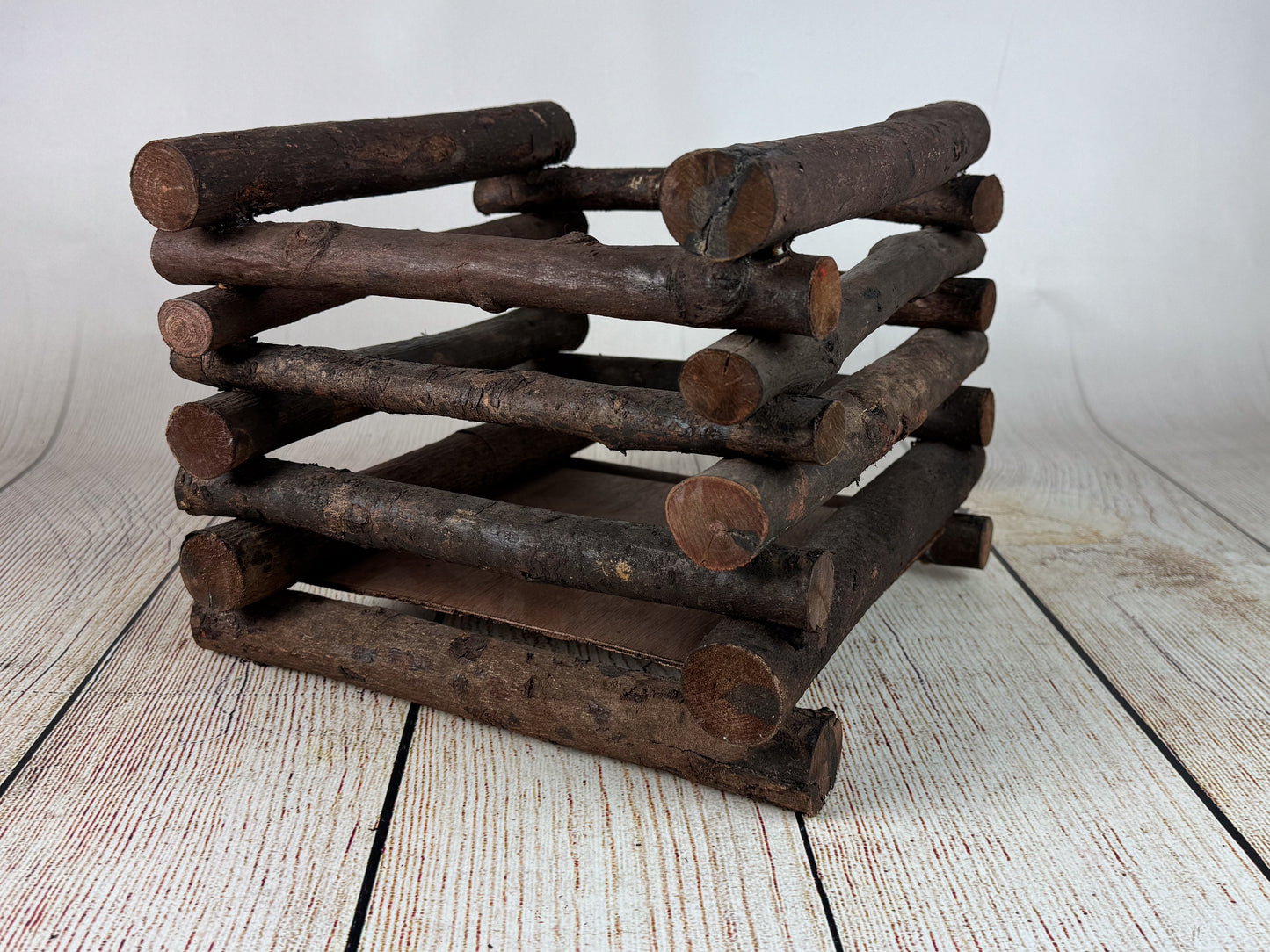 Rustic Log Crate (AS IS ITEM # 1)