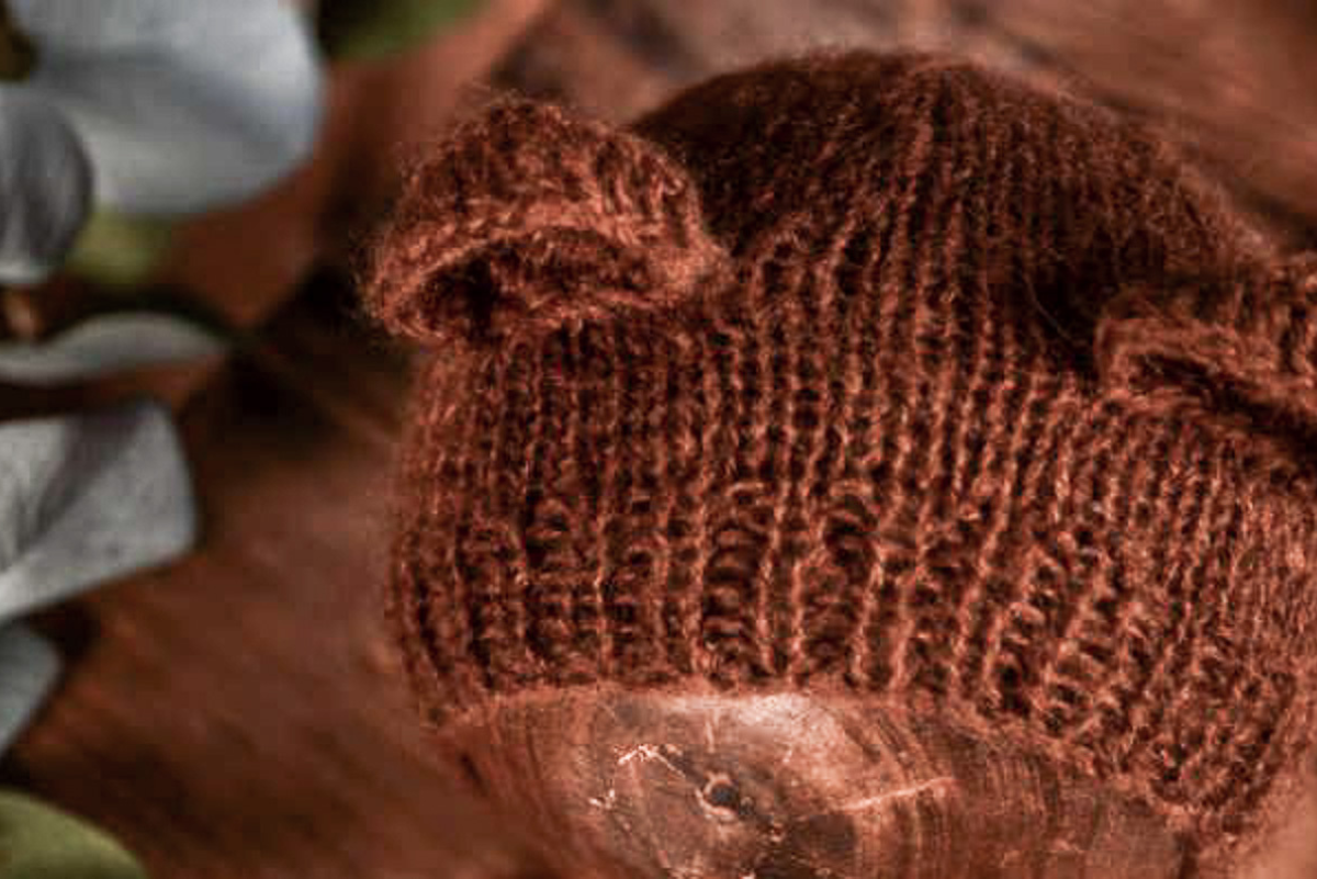 Mohair Bear Bonnet - Brown