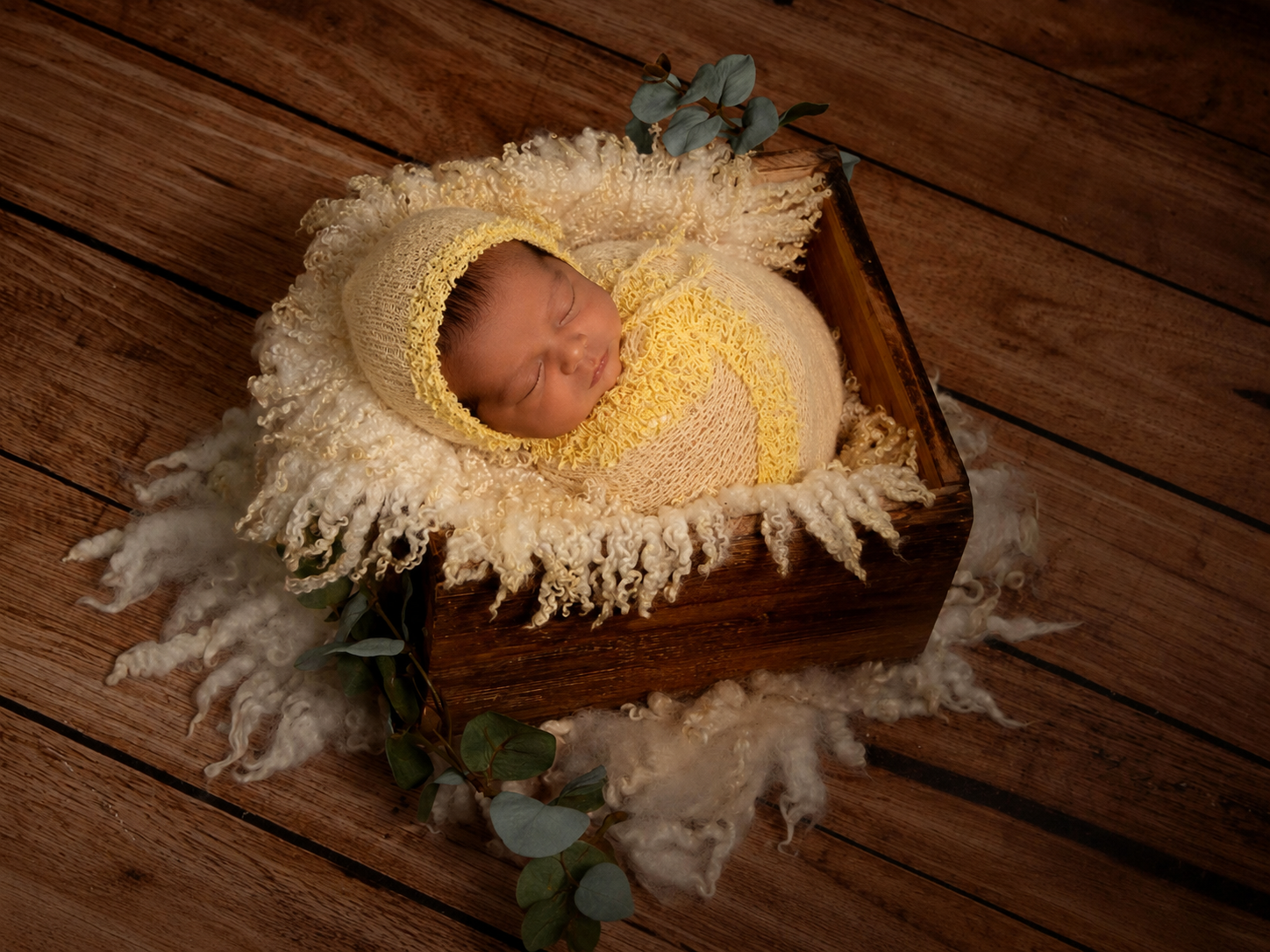 SET Fantasy Mohair Bonnet and Wrap - Light Yellow
