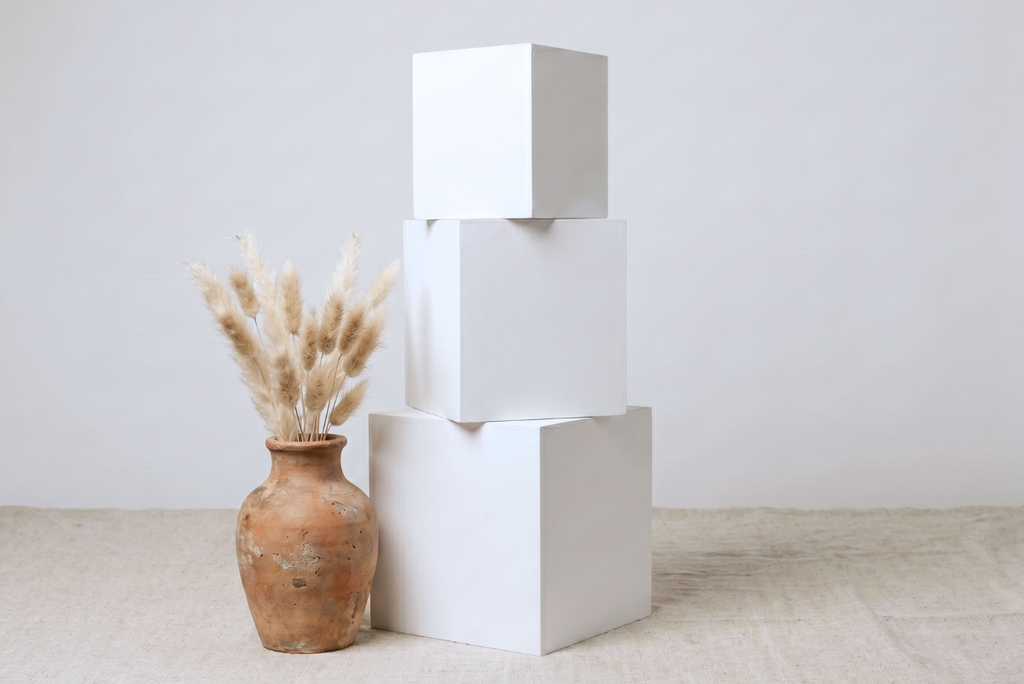 Plain Cake Smash Boxes - White (Set of 3)