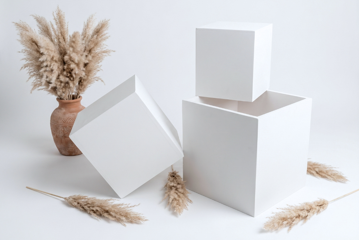 Plain Cake Smash Boxes - White (Set of 3)