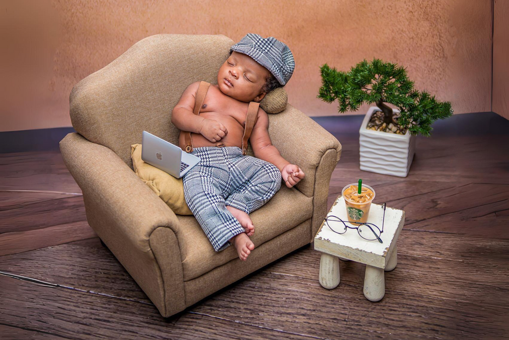 Rustic Square End Table - White