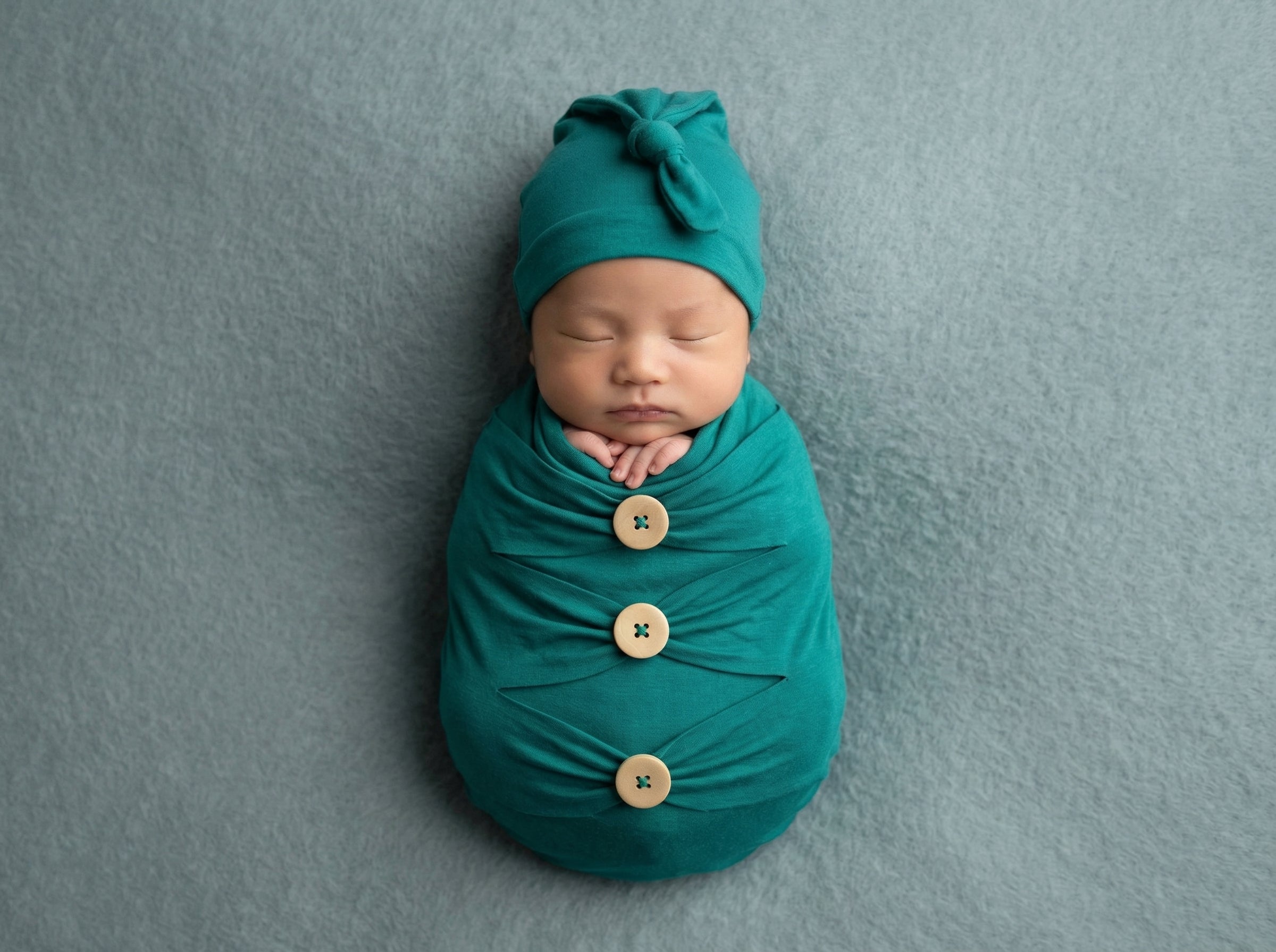 Swaddle Sack 4PC Set - Smooth - Emerald Green