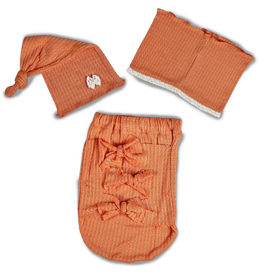 Swaddle Sack Set - Perforated - Tangerine