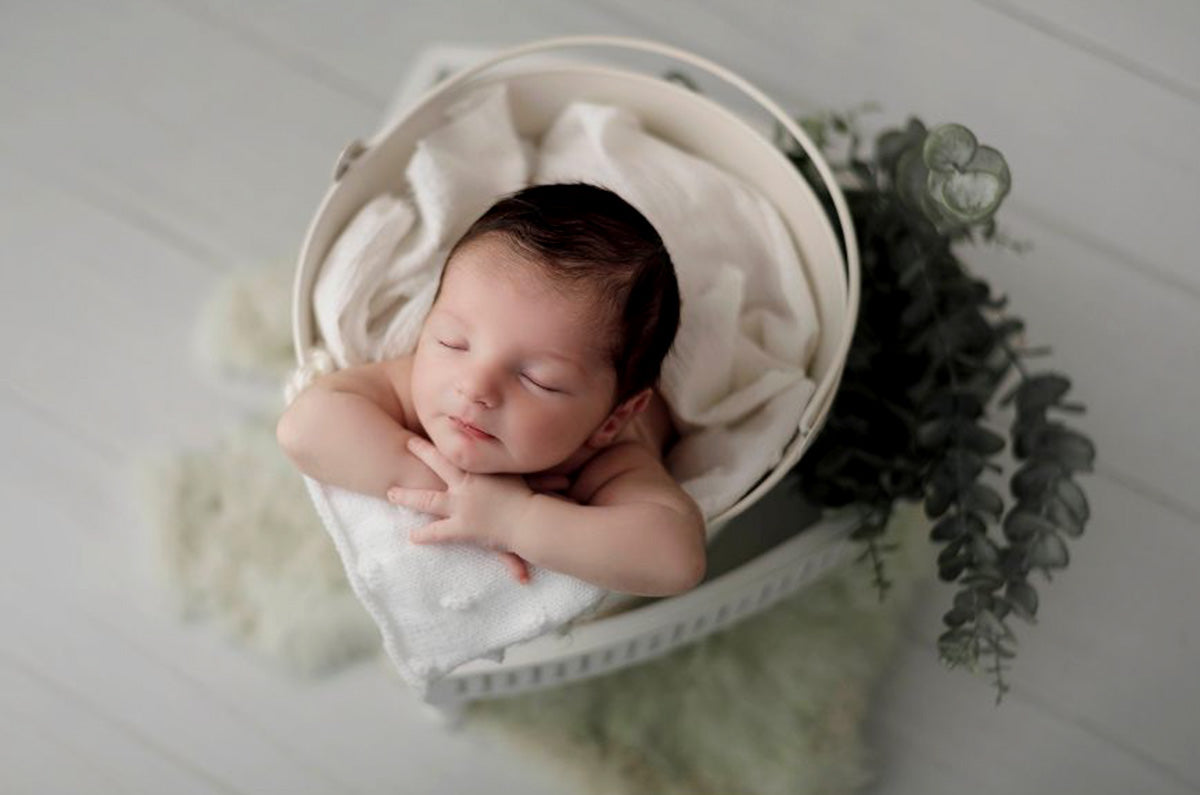 Wooden Zen Riser - White – Newborn Studio Props