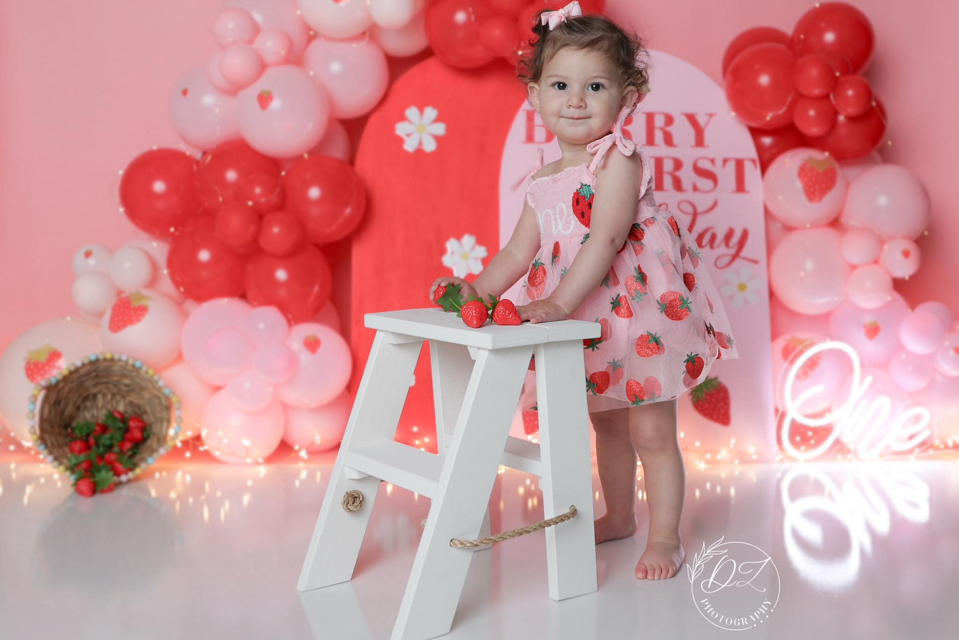 Wooden Step Ladder Cake Smash Photography Prop – Newborn Studio Props