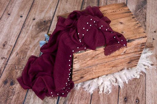Pearl Embrace Wrap - Red Wine
