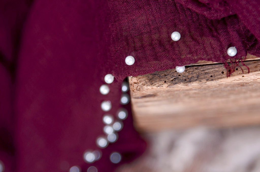 Pearl Embrace Wrap - Red Wine