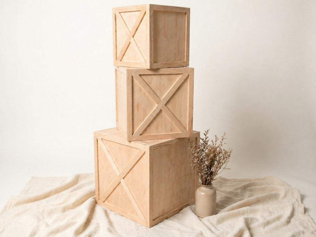Cake Smash Boxes - Natural (Set of 3)
