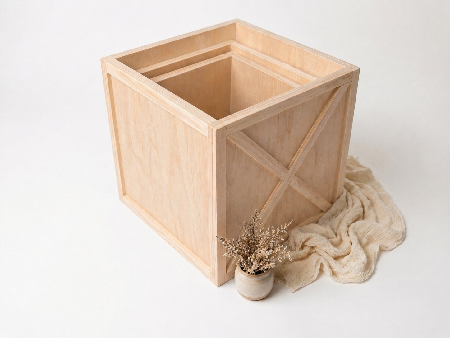Cake Smash Boxes - Natural (Set of 3)