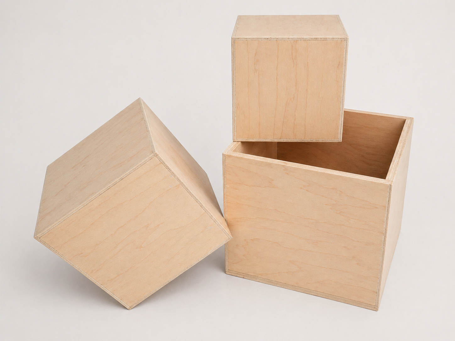 Plain Cake Smash Boxes - Natural (Set of 3)