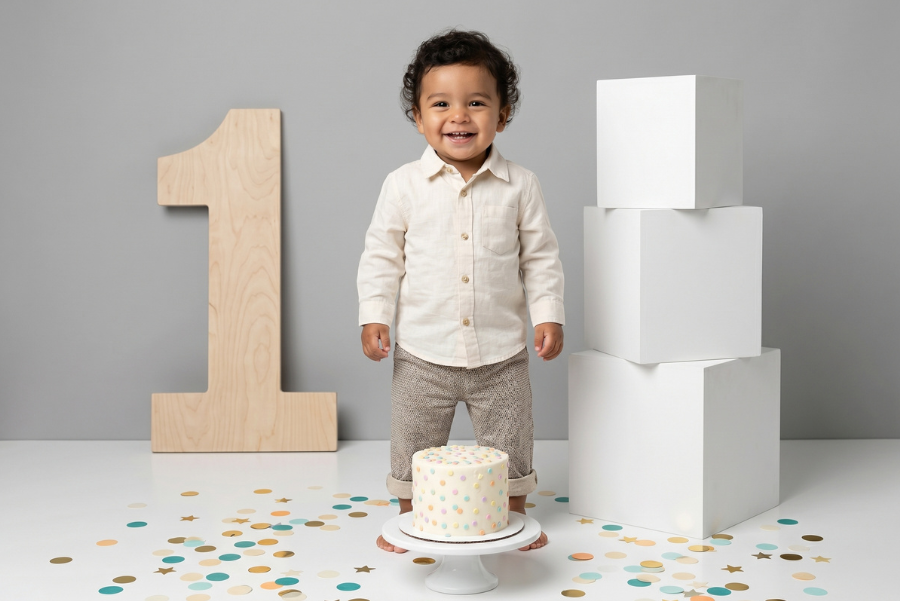 Plain Cake Smash Boxes - White (Set of 3)
