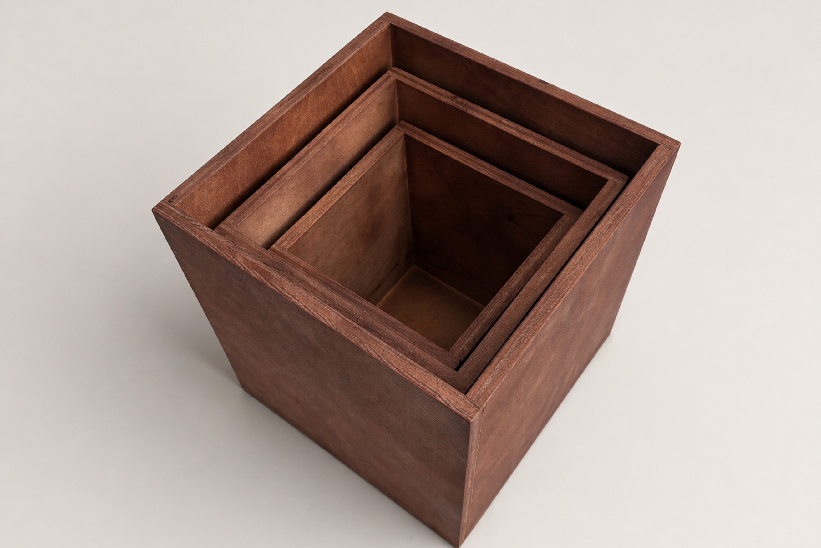Stack of wooden boxes for cake smash photo sessions
