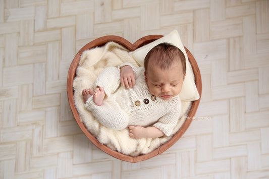 Vintage Heart Bowl - Brown