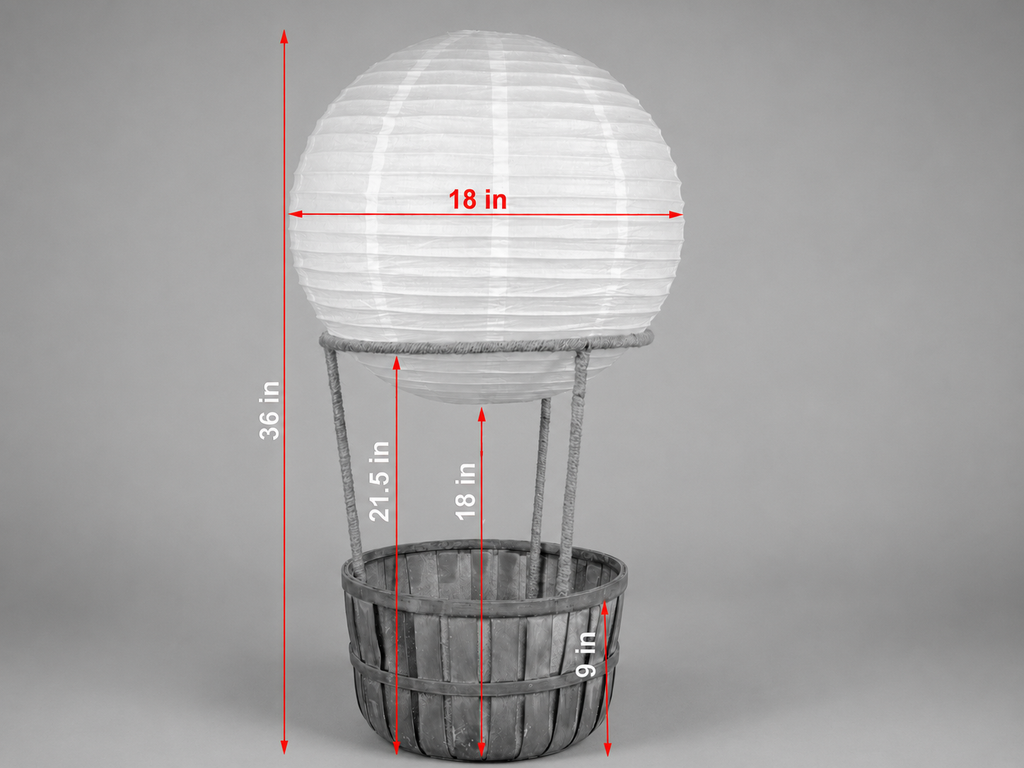 Hot Air Balloon Basket AND Red Balloon