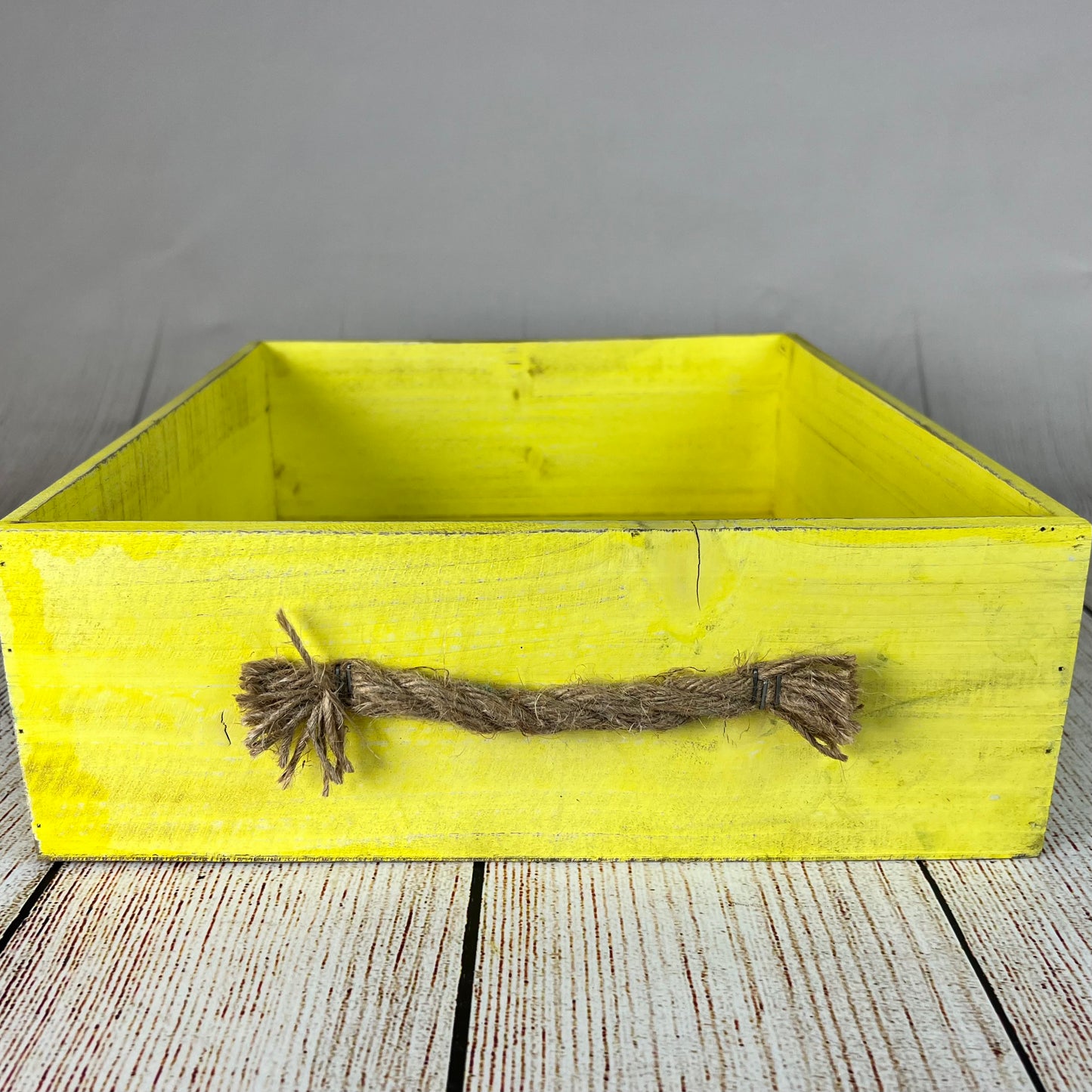 Rustic Crate - Yellow (AS IS ITEM #02)