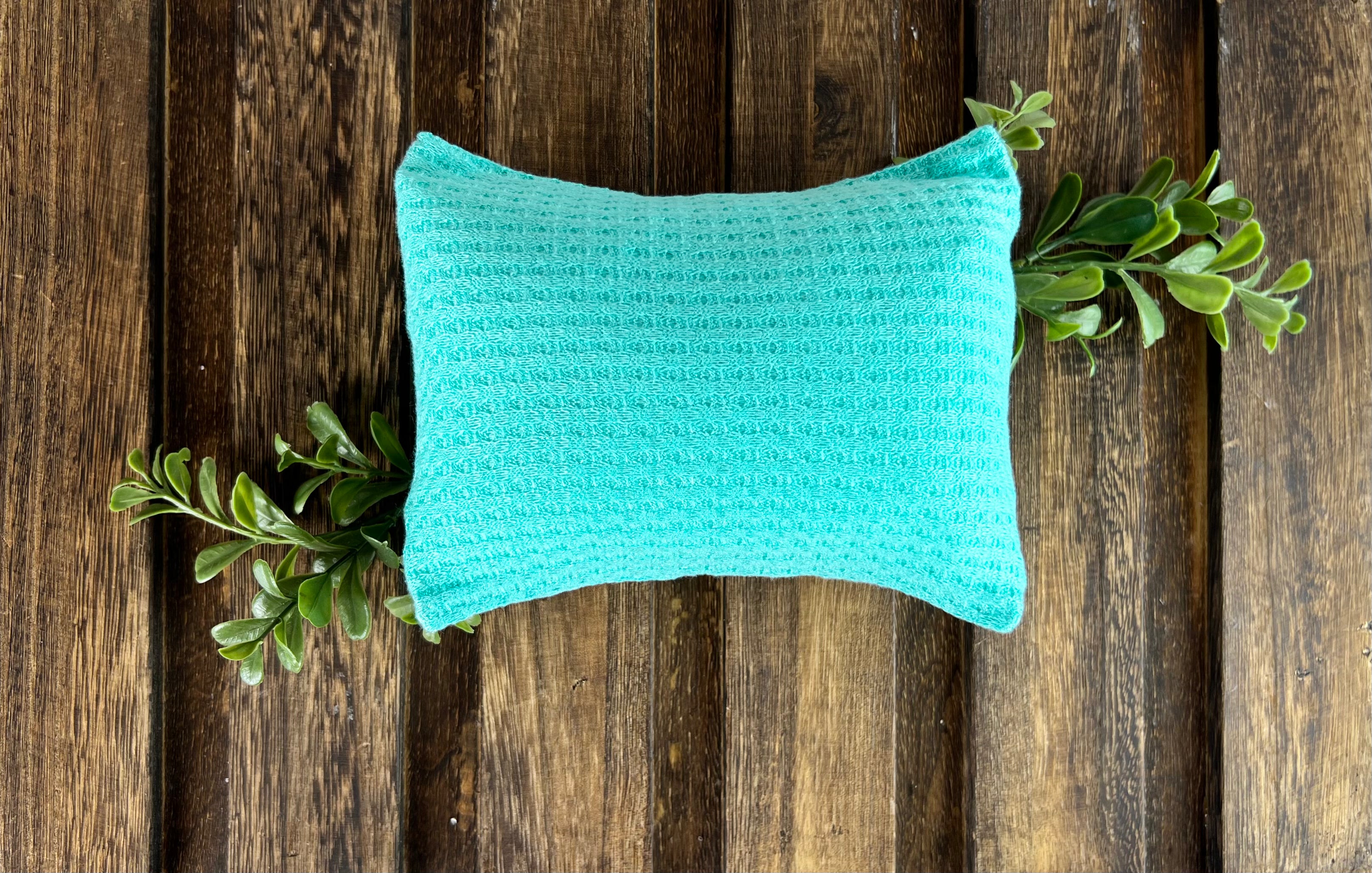 Mini Pillow with Cover - Perforated - Mint
