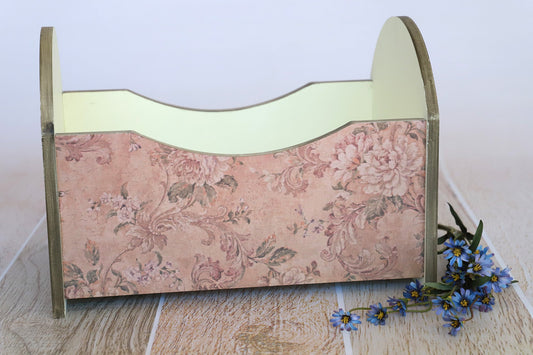 Vintage Crib - Curved - Light Yellow Printed Side (AS IS ITEM #01)