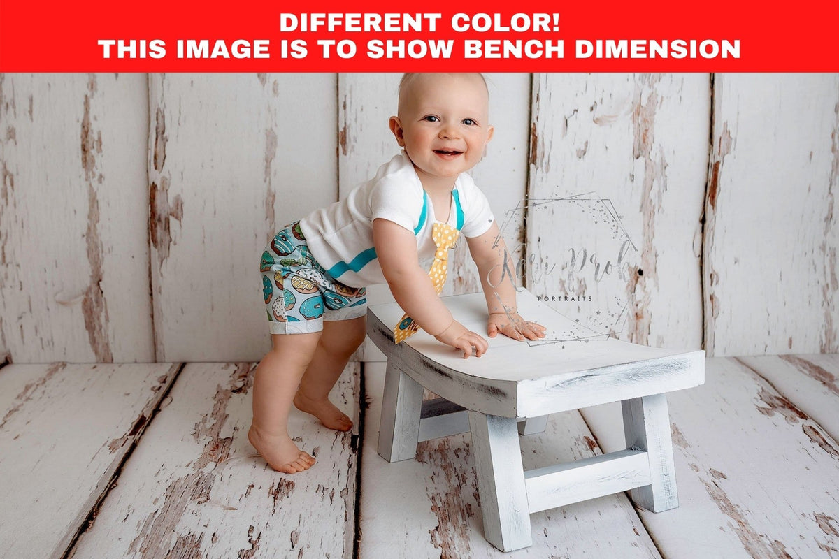Curved Vintage Bench - Model 2 -Light Brown – Newborn Studio Props