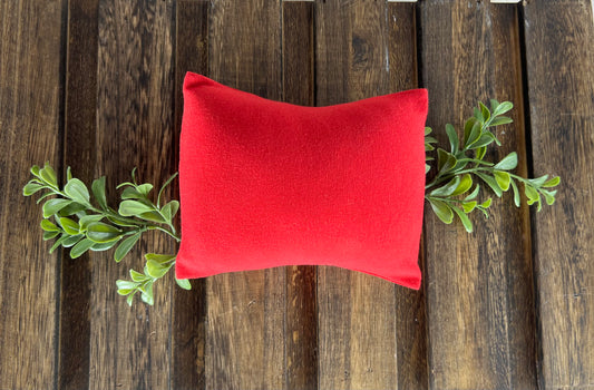 Mini Pillow with Cover - Smooth - Red