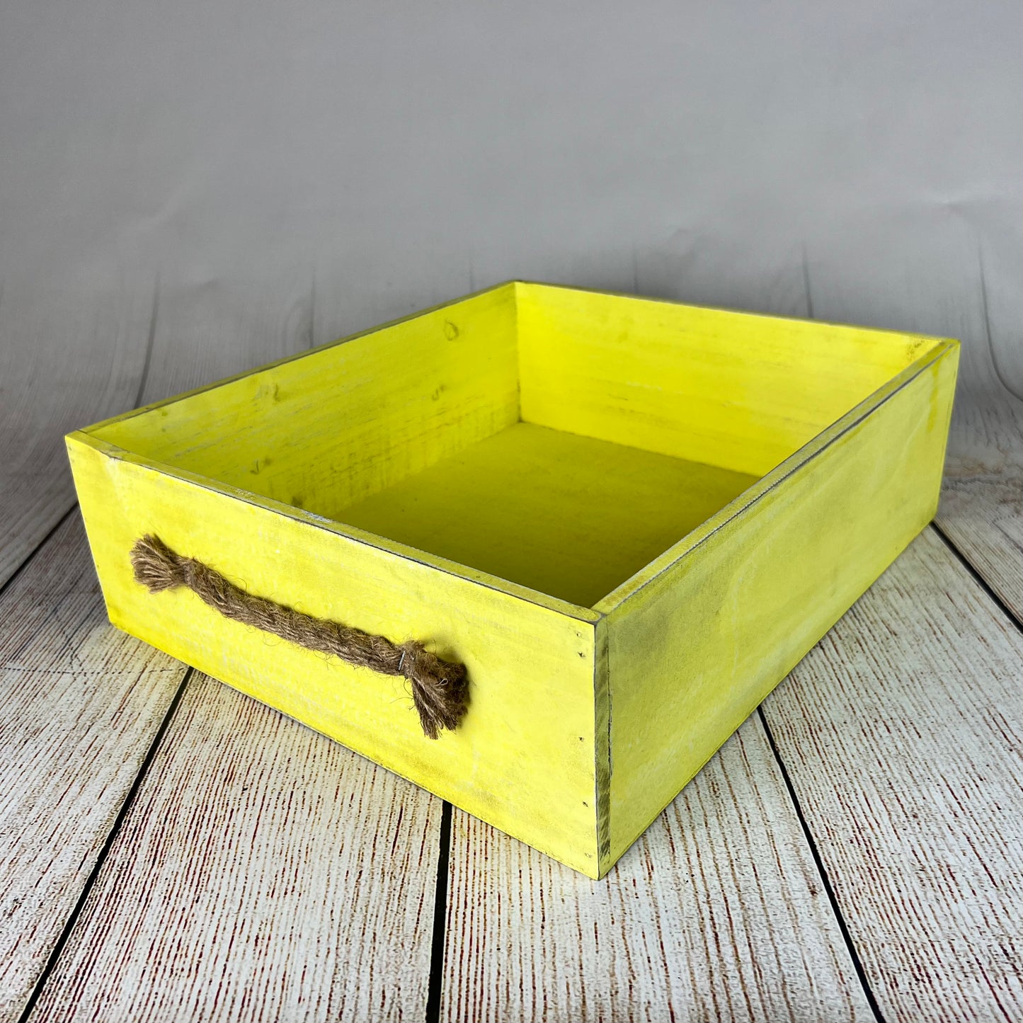 Rustic Crate - Yellow (AS IS ITEM #03)