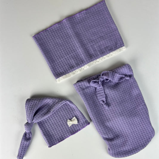 Swaddle Sack Set - Perforated - Dusty Lavender