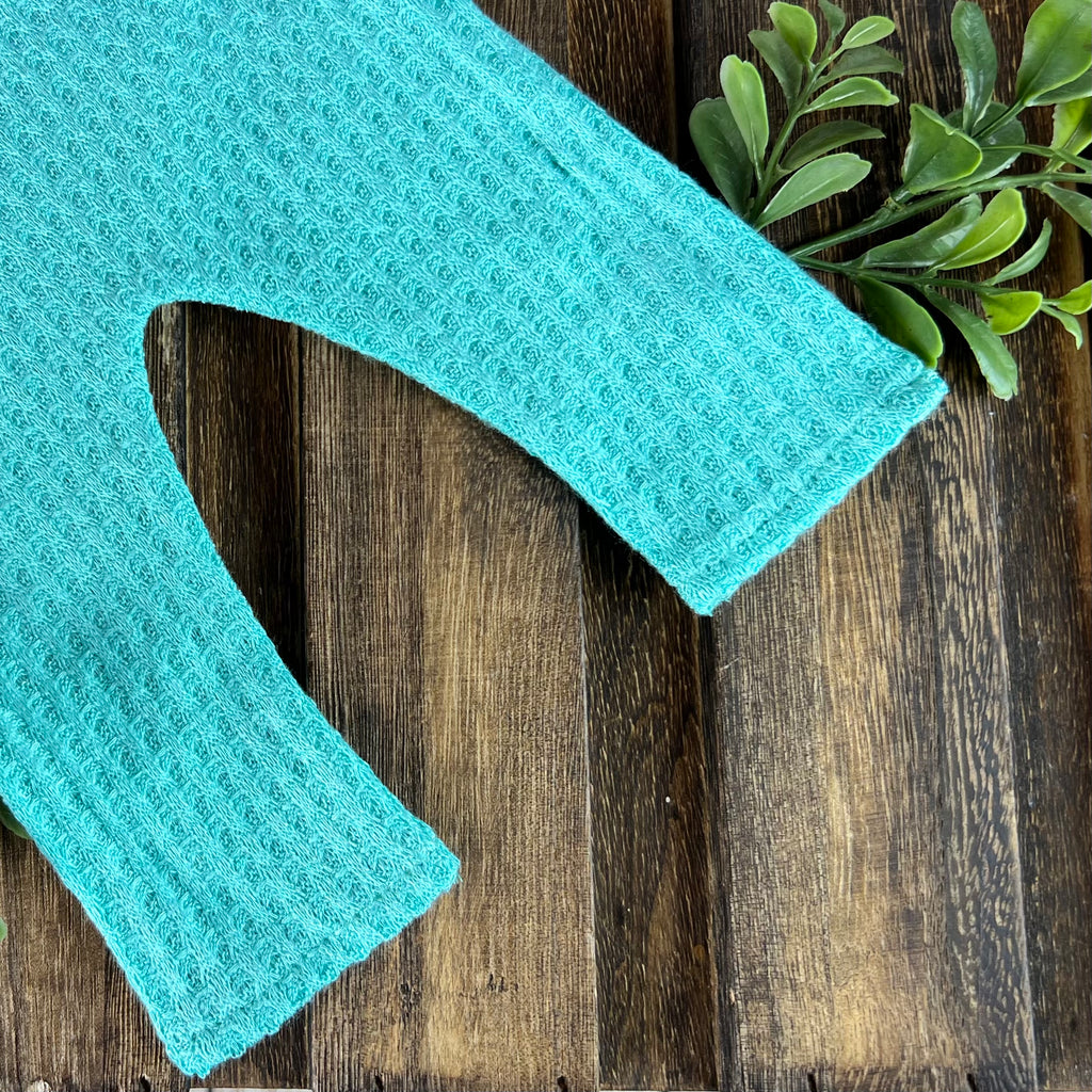 Open Foot Pajamas - Perforated - Mint