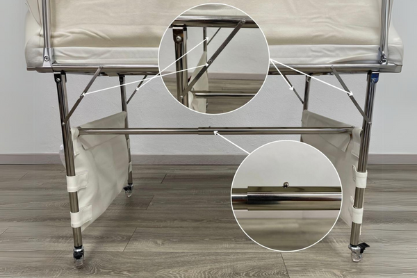 Tool-free assembly with built-in safety bar