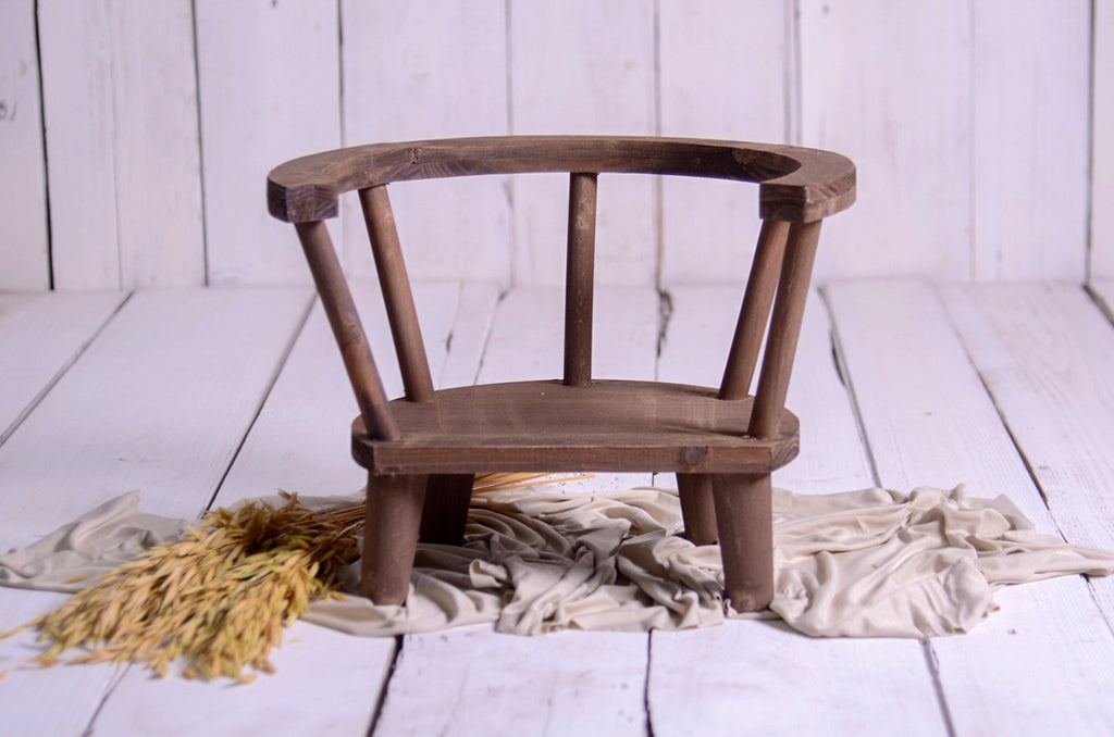 Wooden Orbit Chair - Smooth Spindle - Brown